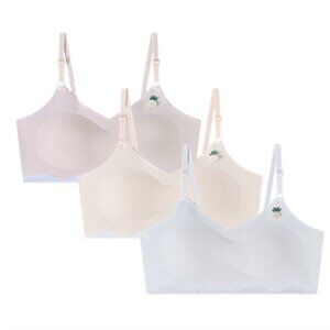 Girls Training Bra 3 Pack Cotton Sports Seamless Cami for Teens 10-14 - NEW - L